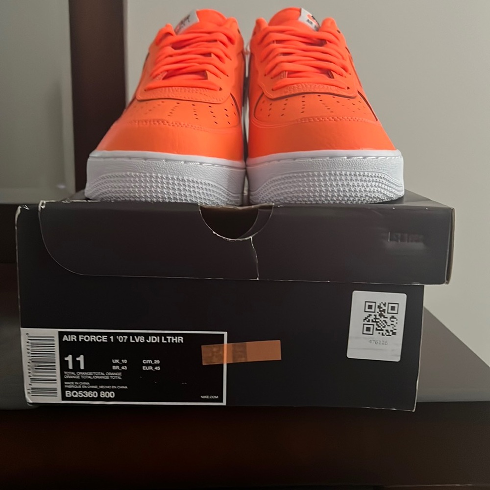 Men’s Nike Airforce 1 ‘p7 LV8 JDI Just Do It AO6296-001 SZ 11 Orange